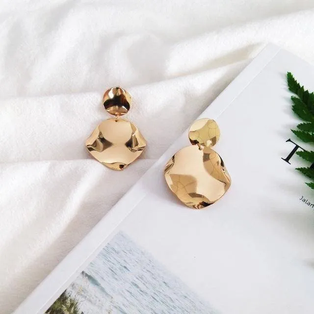 19 Styles, Geometric Minimalist Earrings Gold / Silver