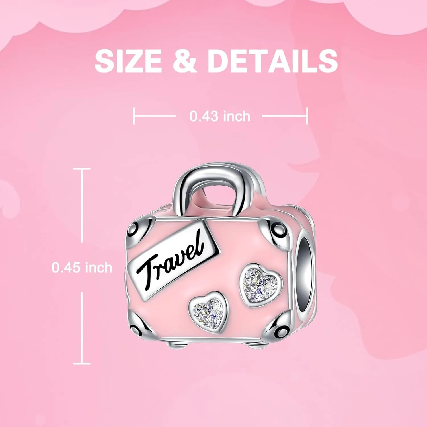 925 Sterling Silver Charms fits Bracelets and Necklace Pendant Bead Charms Jewelry Gift for Women Family Friends