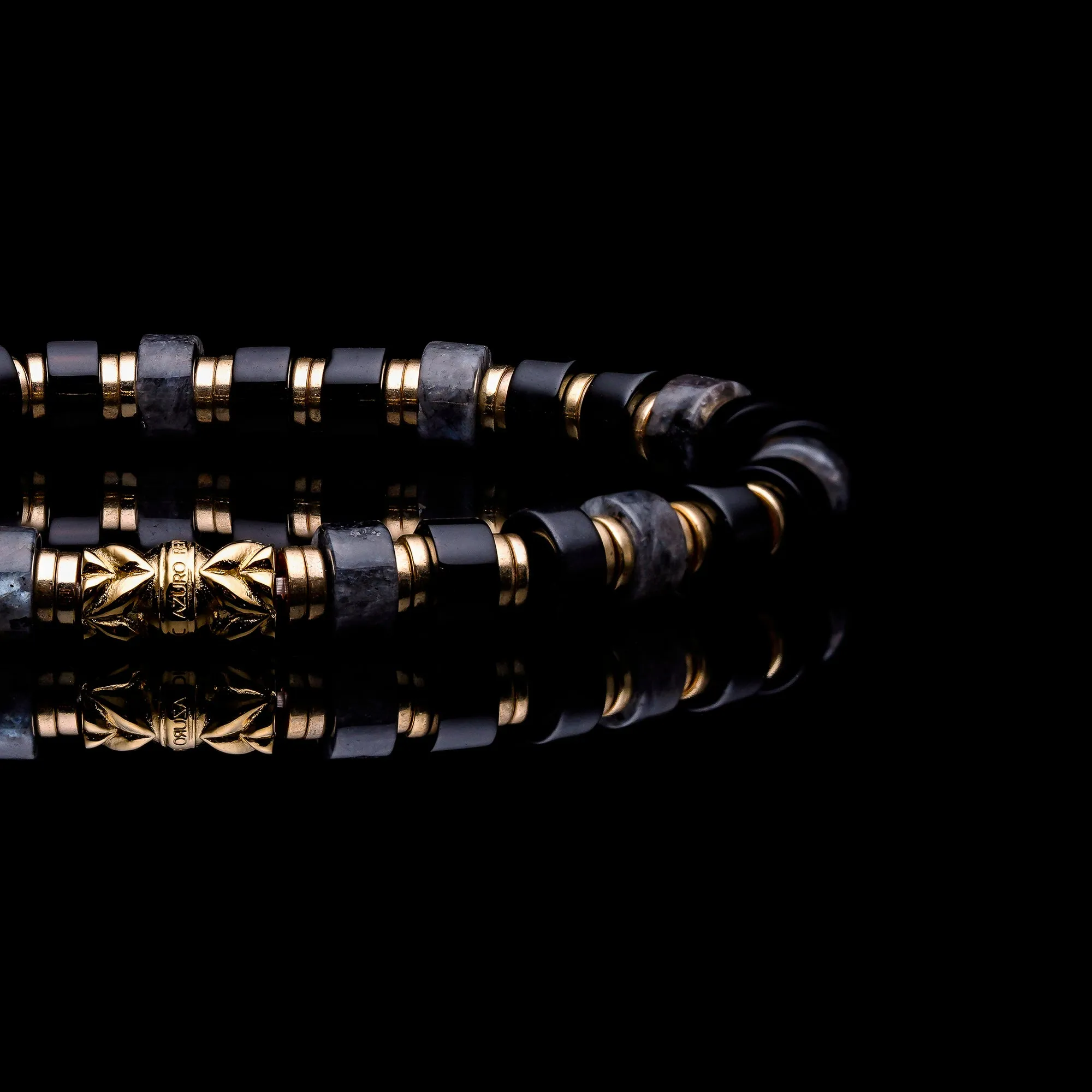 Black Gold | Black Onyx Beaded Bracelet