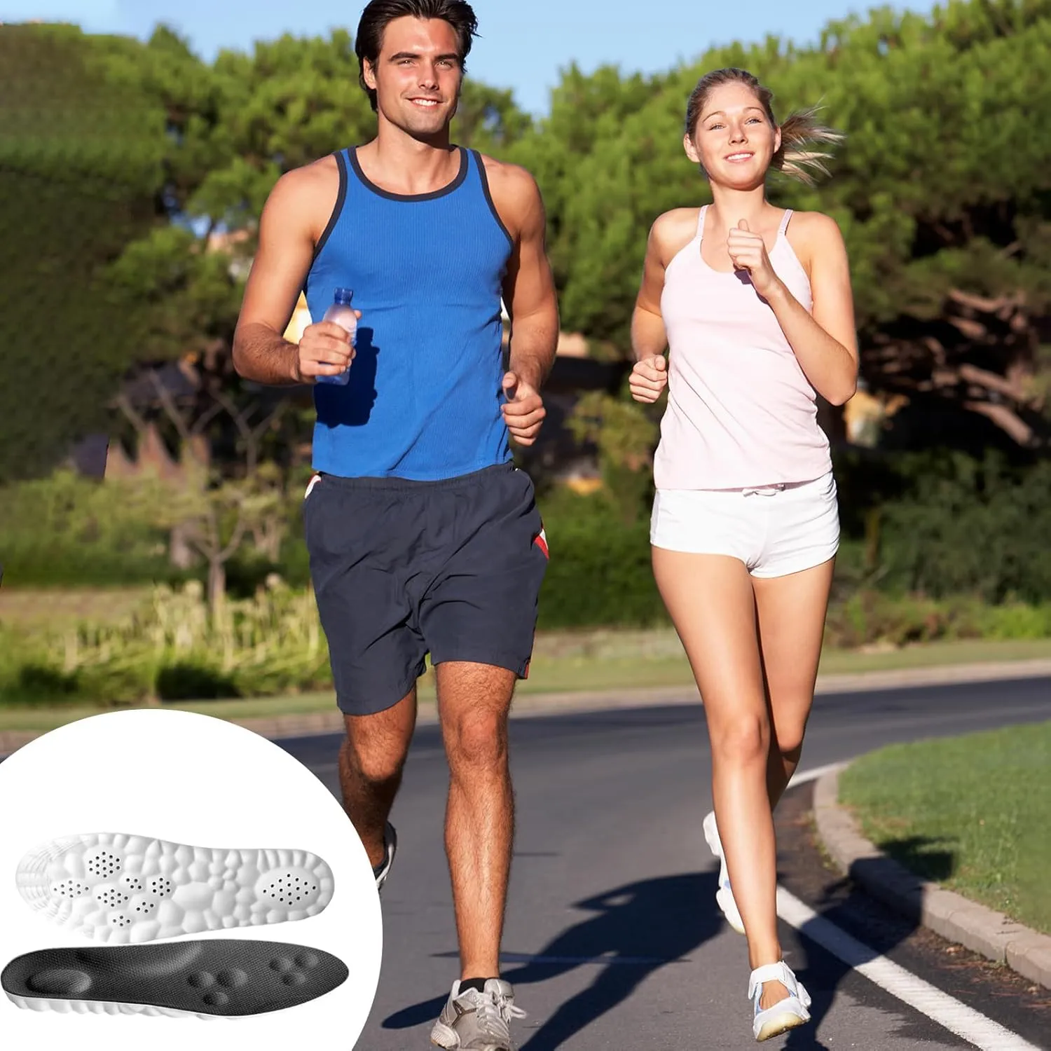 Cloud 4D Orthopedic Insoles for Men & Women - Plantar Fasciitis, Sports Shoes, Anti Fatigue, Shock Absorption, Foot Pain Relief (Gray, 8-11)