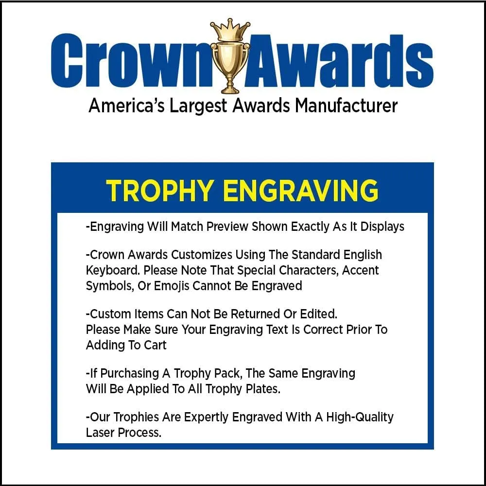 Crown Awards Gold Cup Trophies with Custom Engraving, 7.25" Personalized Gold Swirl Cup Achievement Trophy On Deluxe Round Base