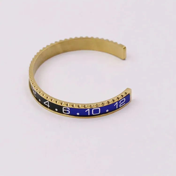 Fashion Trend Multicolor Dial Stainless Steel Speedometer Bracelet Unisex Bracelet Cuff Bracelet Bezel Luxury Jewelry Gift