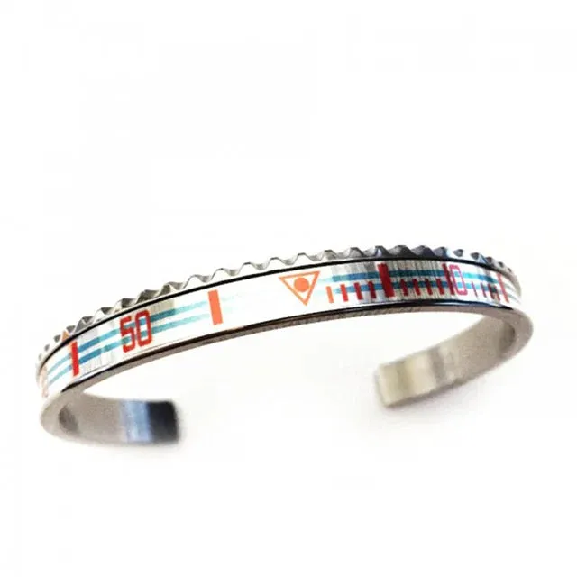 Fashion Trend Multicolor Dial Stainless Steel Speedometer Bracelet Unisex Bracelet Cuff Bracelet Bezel Luxury Jewelry Gift