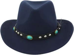 Fedora Hats for Men Women Flat Top Wide Brim Hats for Men Classic Suede Panama Hat with Belt Dress Hats for Men
