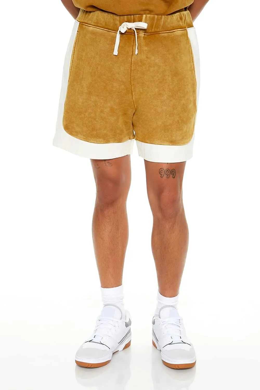 Forever 21 Men's Colorblock Dolphin-Hem Shorts