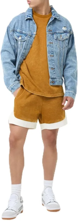 Forever 21 Men's Colorblock Dolphin-Hem Shorts