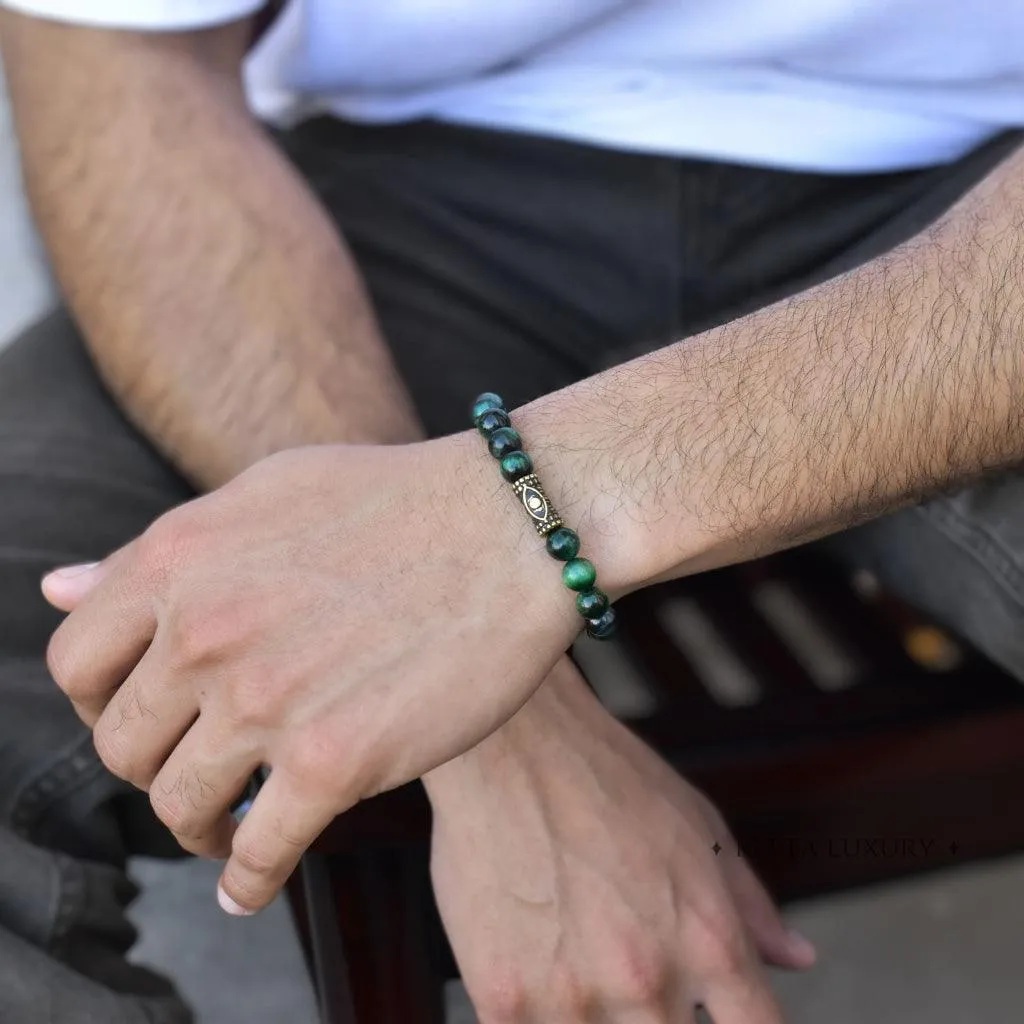 Gaze of Serenity - Green Tiger Eye Bracelet