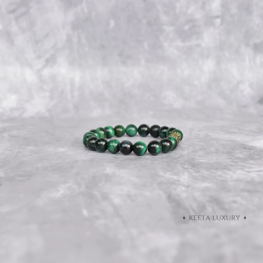 Gaze of Serenity - Green Tiger Eye Bracelet