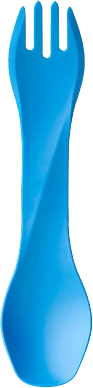 humangear GoBites Uno | Travel & Camping Utensils | Portable & Convertible Dining Ware | Multi-Functional Spork, Light Blue