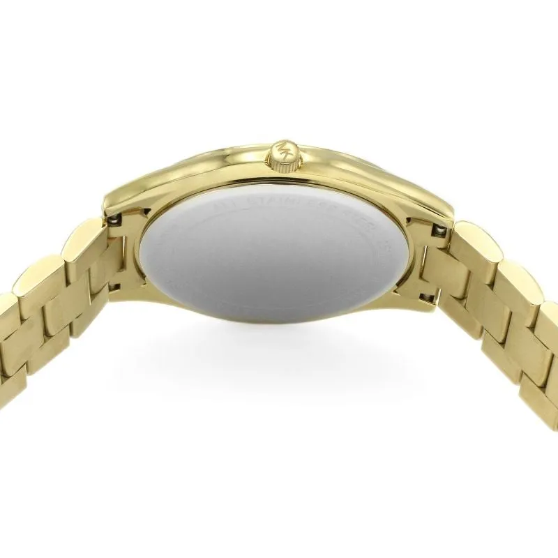 Michael Kors Ladies Watch Slim Runway Gold MK3179