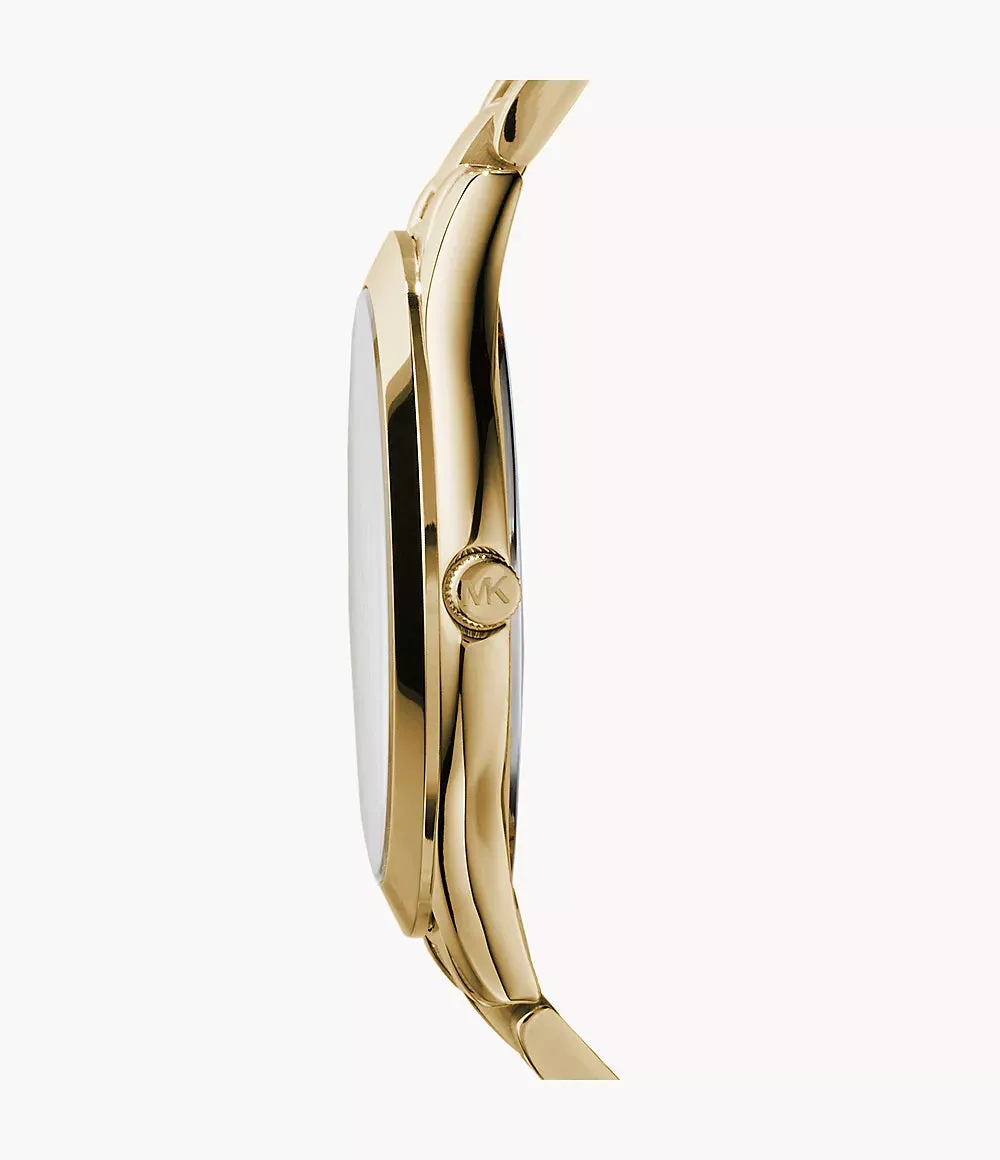 Michael Kors Ladies Watch Slim Runway Gold MK3179