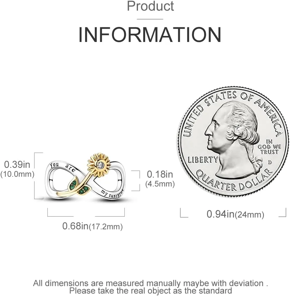 NARMO 925 Sterling Silver Cruise Charms Butterfly Charm Infinity Charms for Bracelets
