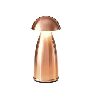 Neoz Rechargeable-Cordless Table Lamp Owl 1 For Bar/Restaurant/Coffee Shop, Bedside Light For Bedroom 190 x 90 Mm, Color: Copper