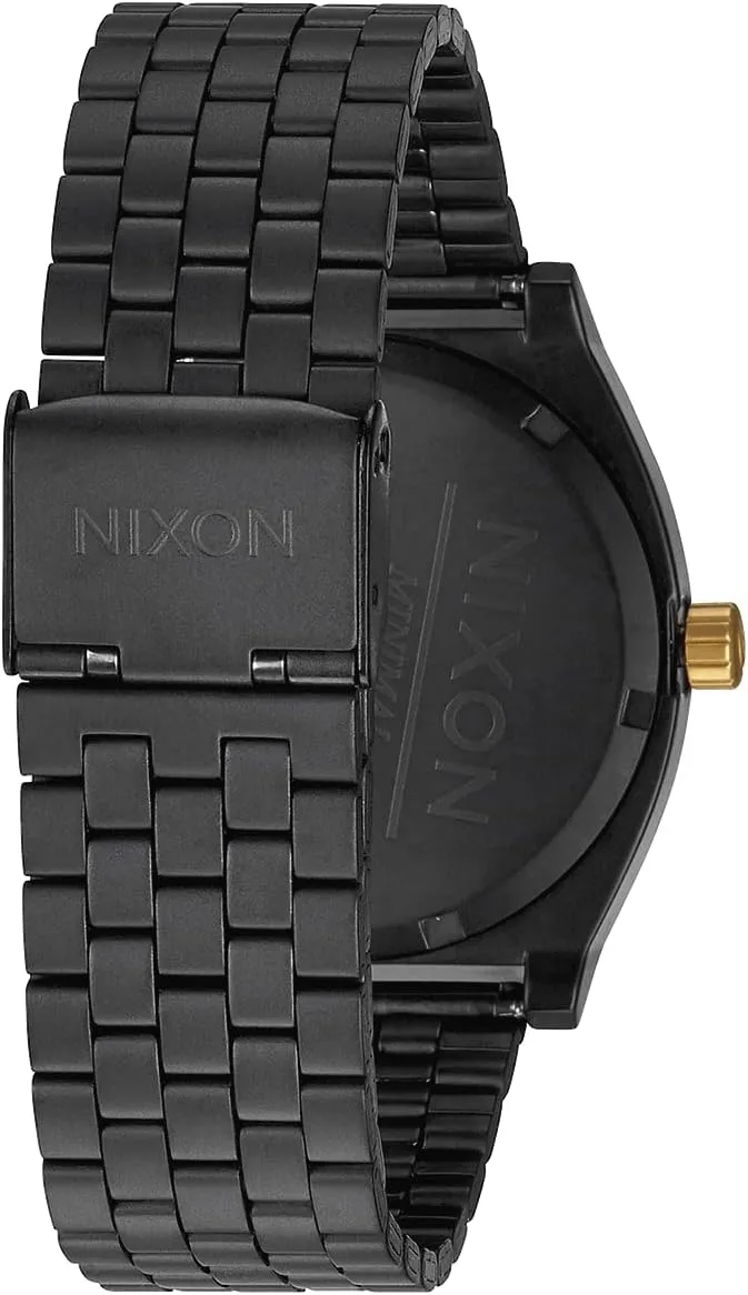 NIXON Time Teller A045 - 100m Water Resistant Men's Analog Fashion Watch (37mm Watch Face, 19.5mm-18mm Stainless Steel Band)