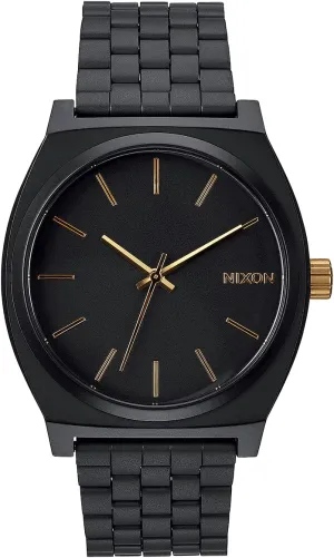 NIXON Time Teller A045 - 100m Water Resistant Men's Analog Fashion Watch (37mm Watch Face, 19.5mm-18mm Stainless Steel Band)