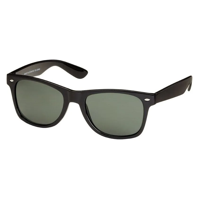 Onyx Classic Sunglasses - Black Frame/Green Lens