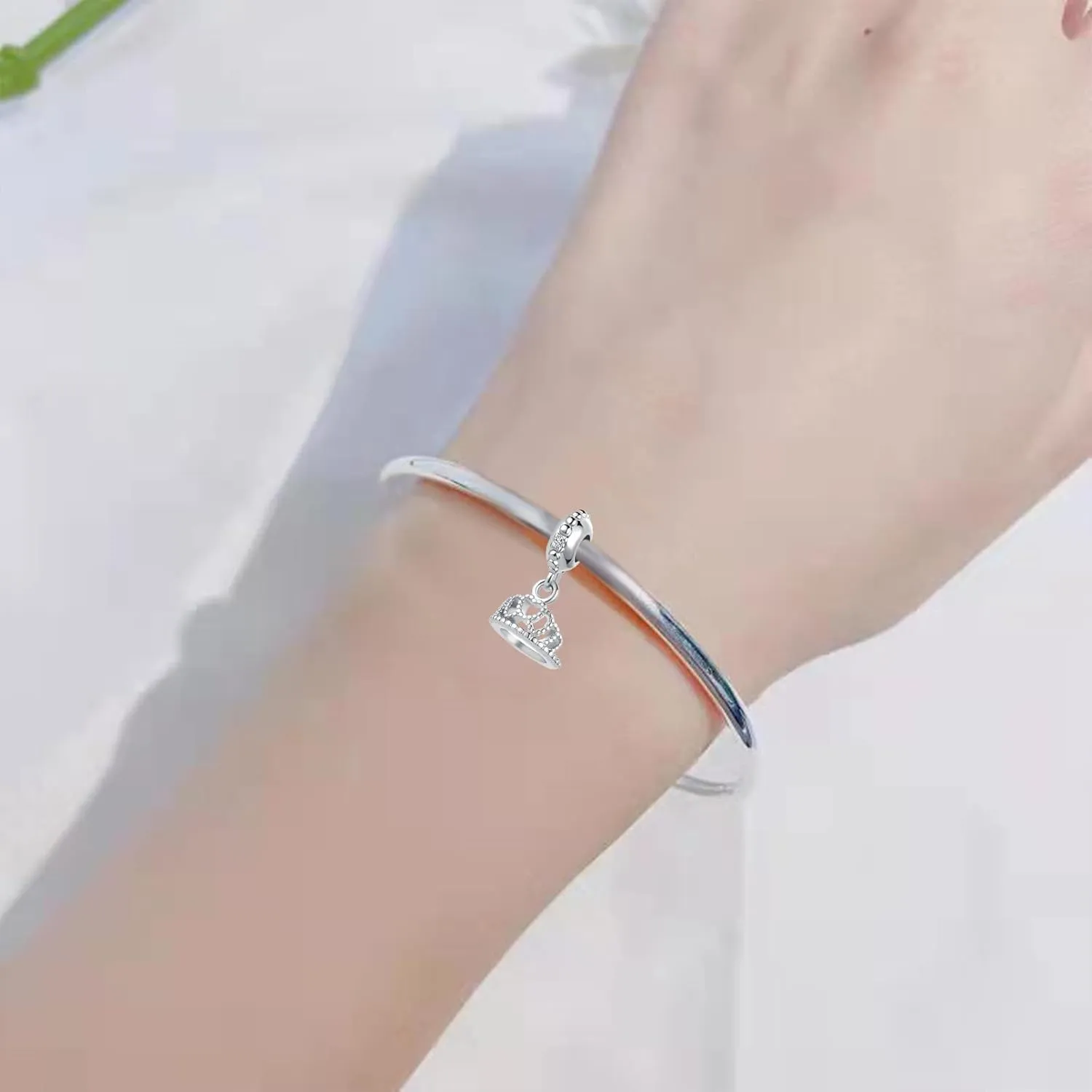 Princess Queen Crown Charm Compatible With Pandora Bracelets Jewelry Birthday Gifts for Mother Girlfriend Daughter Her Women