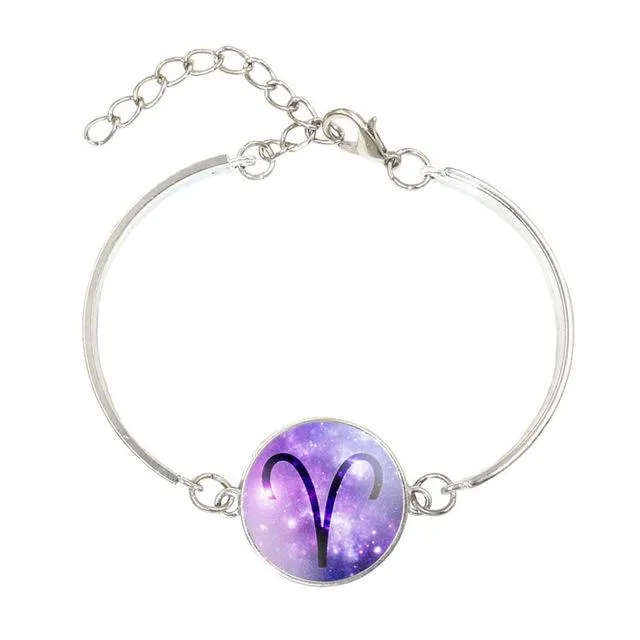 Purple Fusion Silver Constellation Bracelet