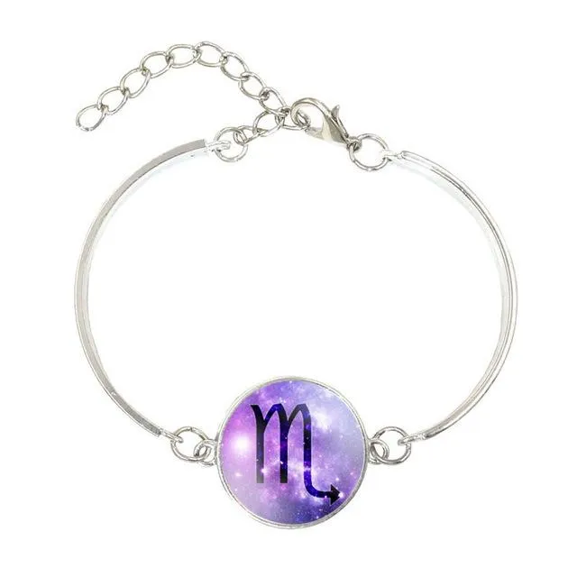 Purple Fusion Silver Constellation Bracelet