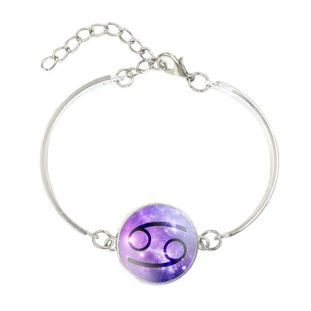 Purple Fusion Silver Constellation Bracelet