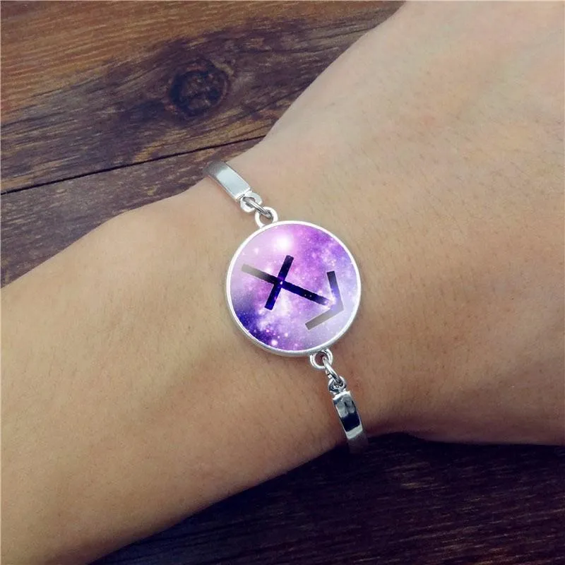 Purple Fusion Silver Constellation Bracelet