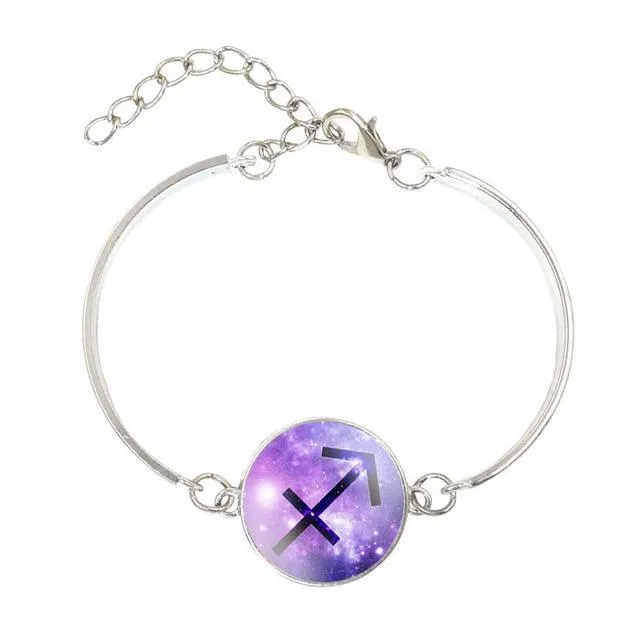 Purple Fusion Silver Constellation Bracelet
