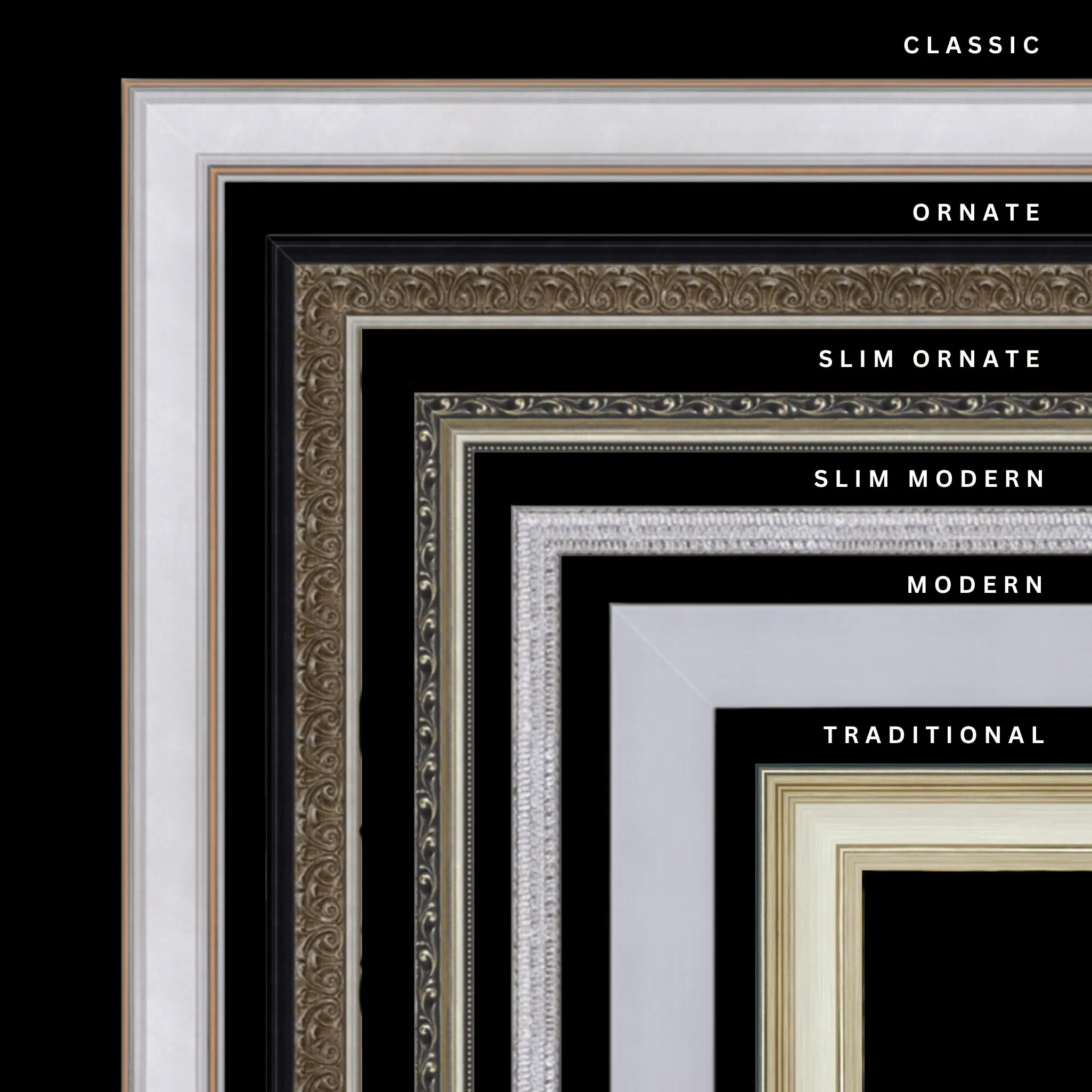 Silver 39x31 Picture Frame Ornate Traditional Classic Antique
