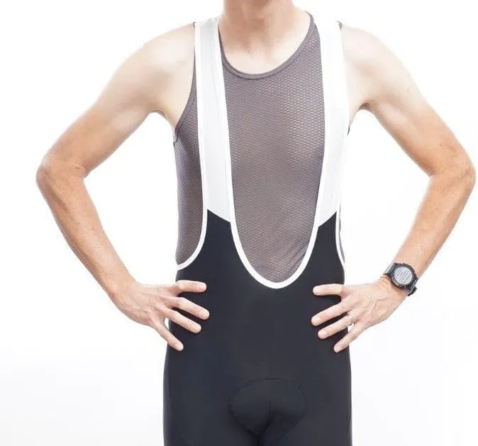 The Black Bibs | Padded Cycling Bibshort for Men | Coolmax Chamois, High-Compression