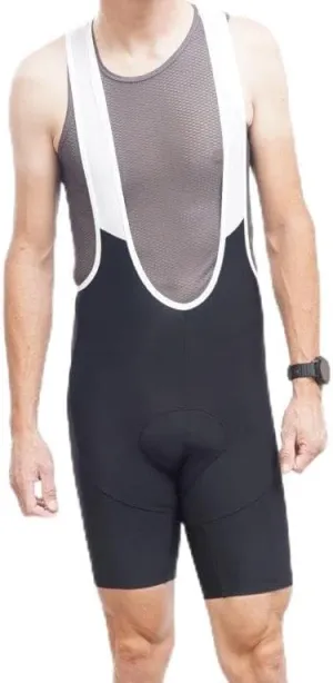 The Black Bibs | Padded Cycling Bibshort for Men | Coolmax Chamois, High-Compression