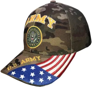 U.S. Army Baseball Caps Hats Military Apparel | Retired Veteran | 3D Embroidered | Adjustable
