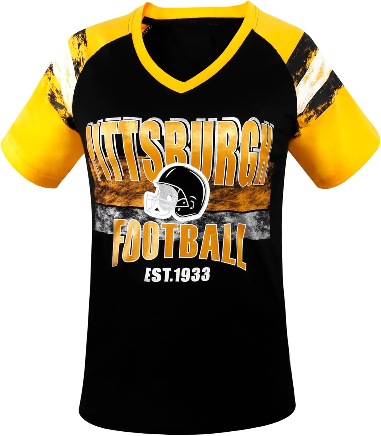 Womens Football Fans V Neck City Raglan T-Shirts