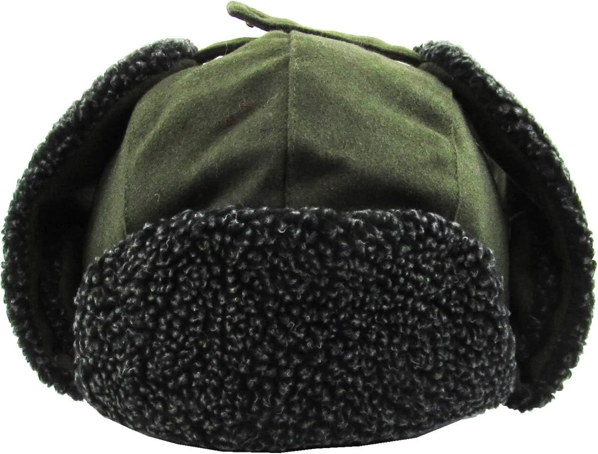 Wool Blend Aviator Trapper hat Trooper Ear Flaps Ushanka Eskimo Russian Warm Winter Cold