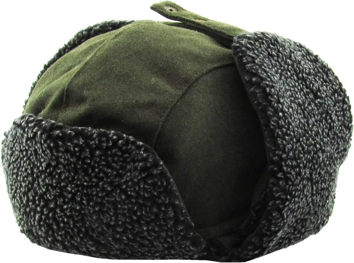 Wool Blend Aviator Trapper hat Trooper Ear Flaps Ushanka Eskimo Russian Warm Winter Cold